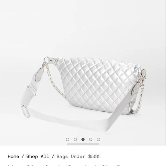 MZ Wallace Matte Silver Crossbody Bag - Picture 4 of 9